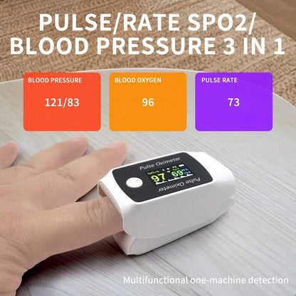 🔥Sale 50% Off🔥 Smart Dual Function Monitor – Finger Pulse Oximeter & Blood Pressure, Bluetooth Enabled