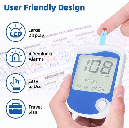 🚨Hot Offer: 50% OFF🚨Blood Glucose Monitor Kit with Large Display – 50 Test Strips